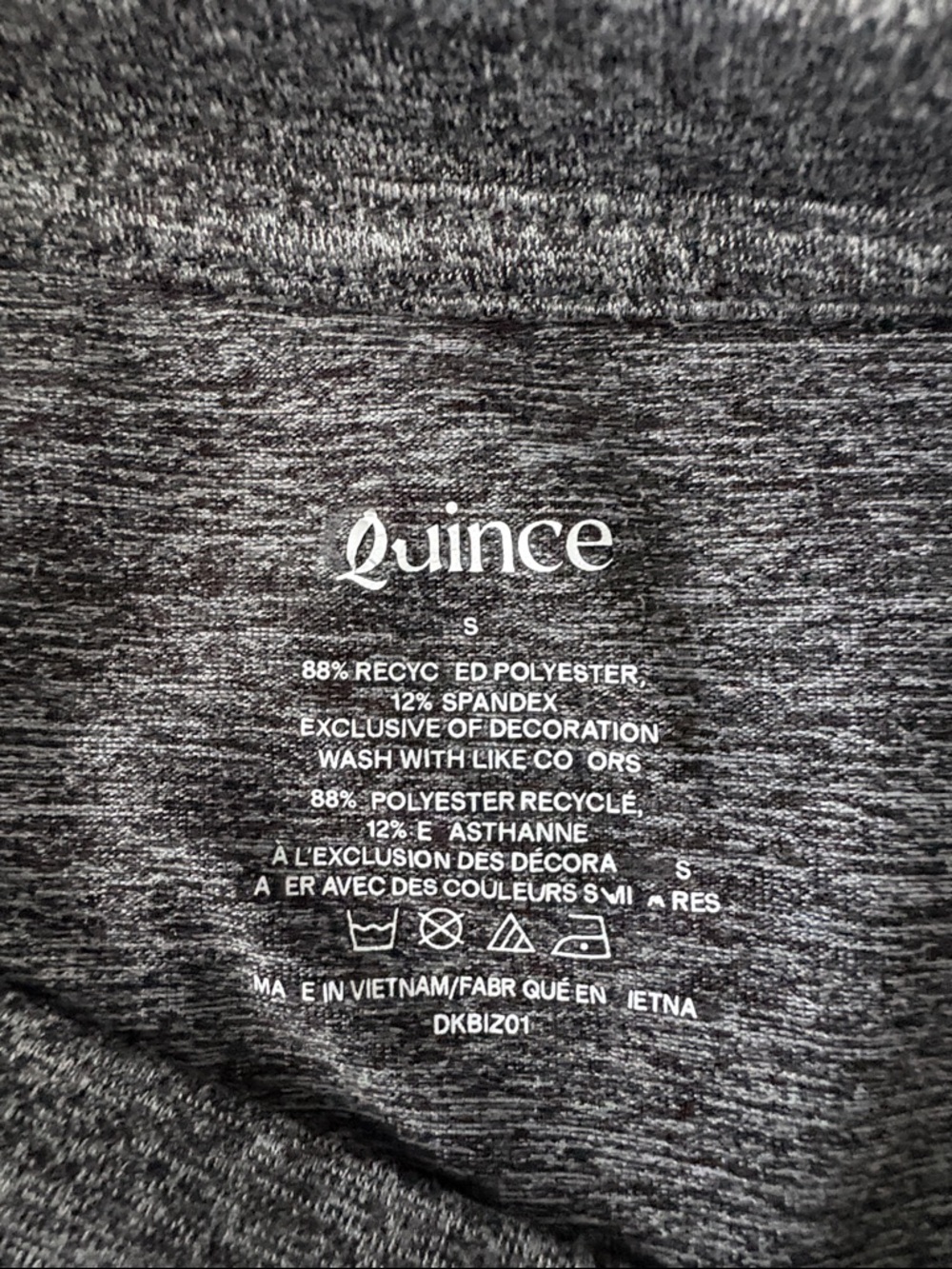 Quince Heather Charcoal Gray Sleeveless Athletic Tank - Picture 3 of 3